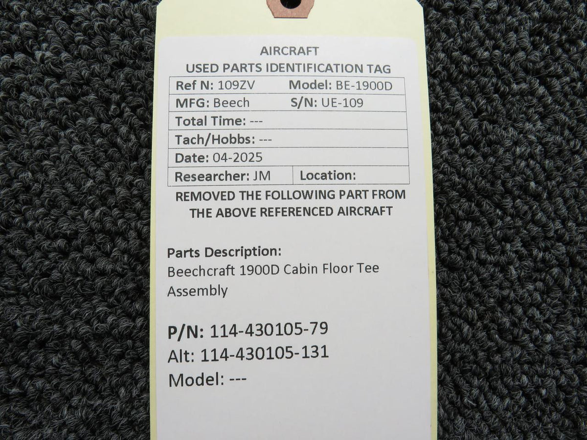 Beechcraft Parts 114-430105-79 (Alt: 114-430105-131) Beechcraft 1900D Cabin Floor Tee Assembly