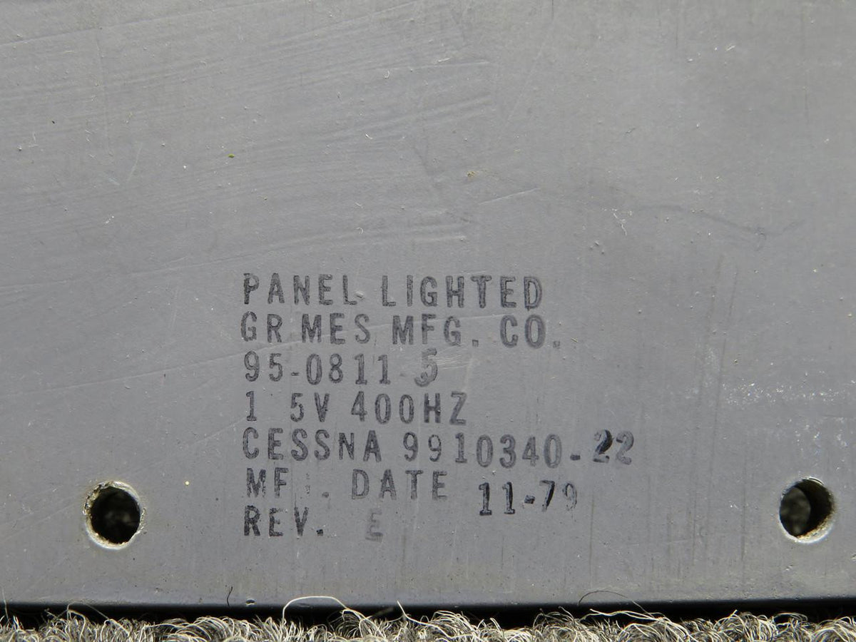 Cessna Aircraft Parts 95-0811-5 (Alt: 9910340-22) Cessna 441 Circuit Breaker AFT EL Panel