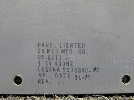 Cessna Aircraft Parts 95-0811-5 (Alt: 9910340-22) Cessna 441 Circuit Breaker AFT EL Panel