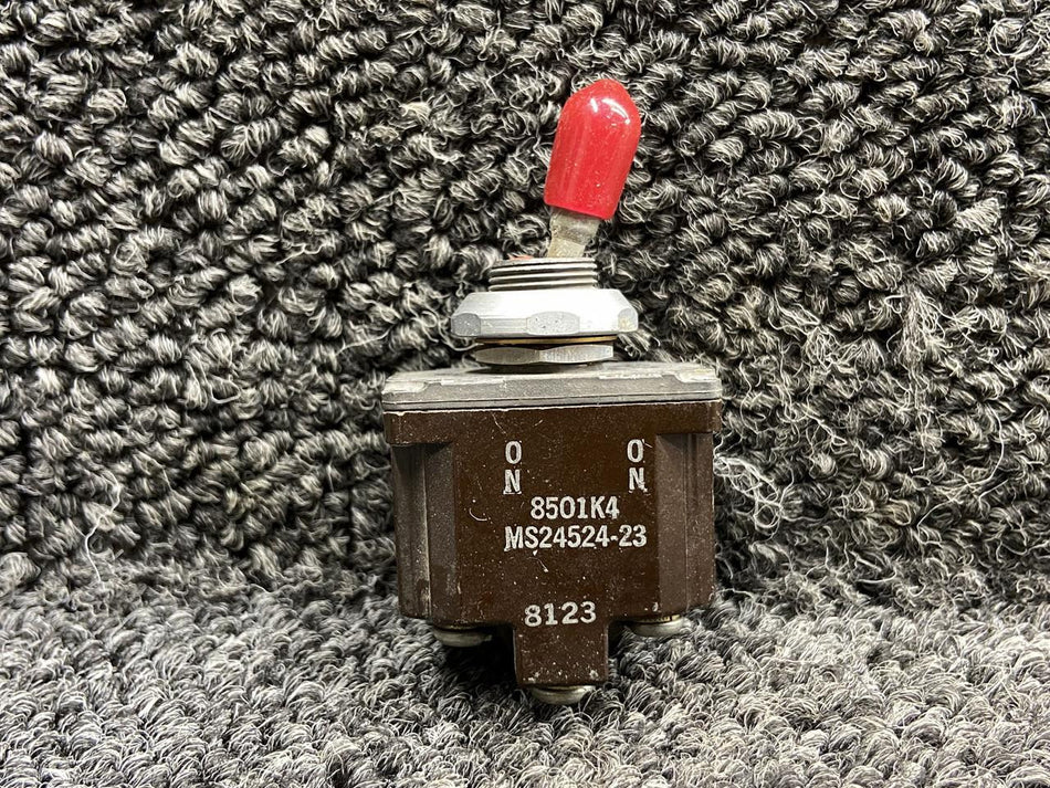 Cessna Aircraft Parts 8501K4 (Alt: MS24524-23) Cessna 340A Dual Toggle Switch with Red Cap