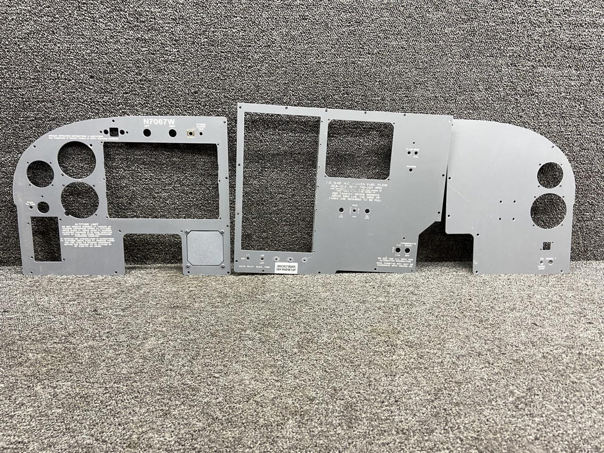 Cessna Aircraft Parts 5314106-5, 5314107-5 Cessna 340A Instrument Panel Structure Set (LH, Center, RH)