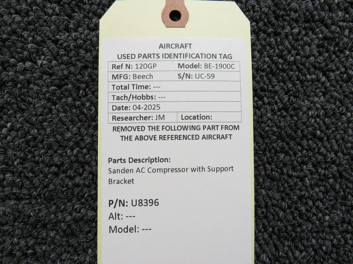 Sanden U8396 Sanden AC Compressor with Support Bracket