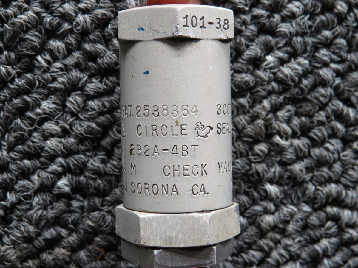Circle Seal 232A-4BT (ALT:101-389011-6) Circle Seal Check Valve PSI: 3000