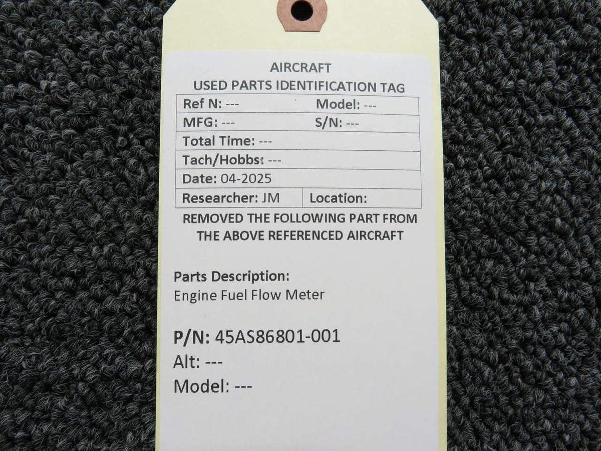 No Brand 45AS86801-001 Engine Fuel Flow Meter