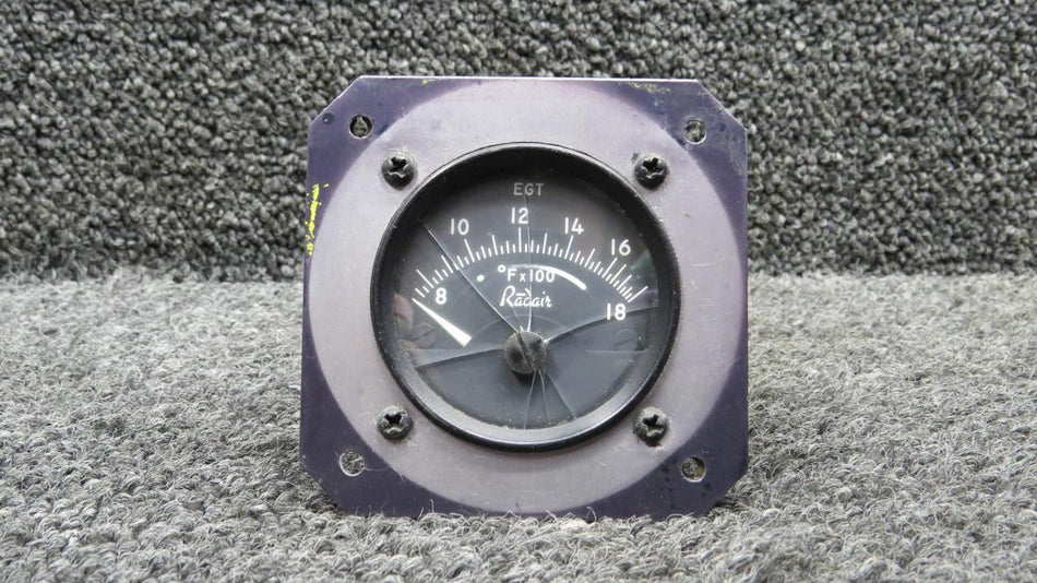 Radair R-10-S (Alt: 49B700) Radair Inc Exhaust Gas Temp Indicator (Cracked Glass)