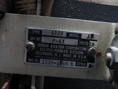 Bendix Airplane Parts & Equipment 6757-1 Bendix Voltage Regulator with Generator Control Panel