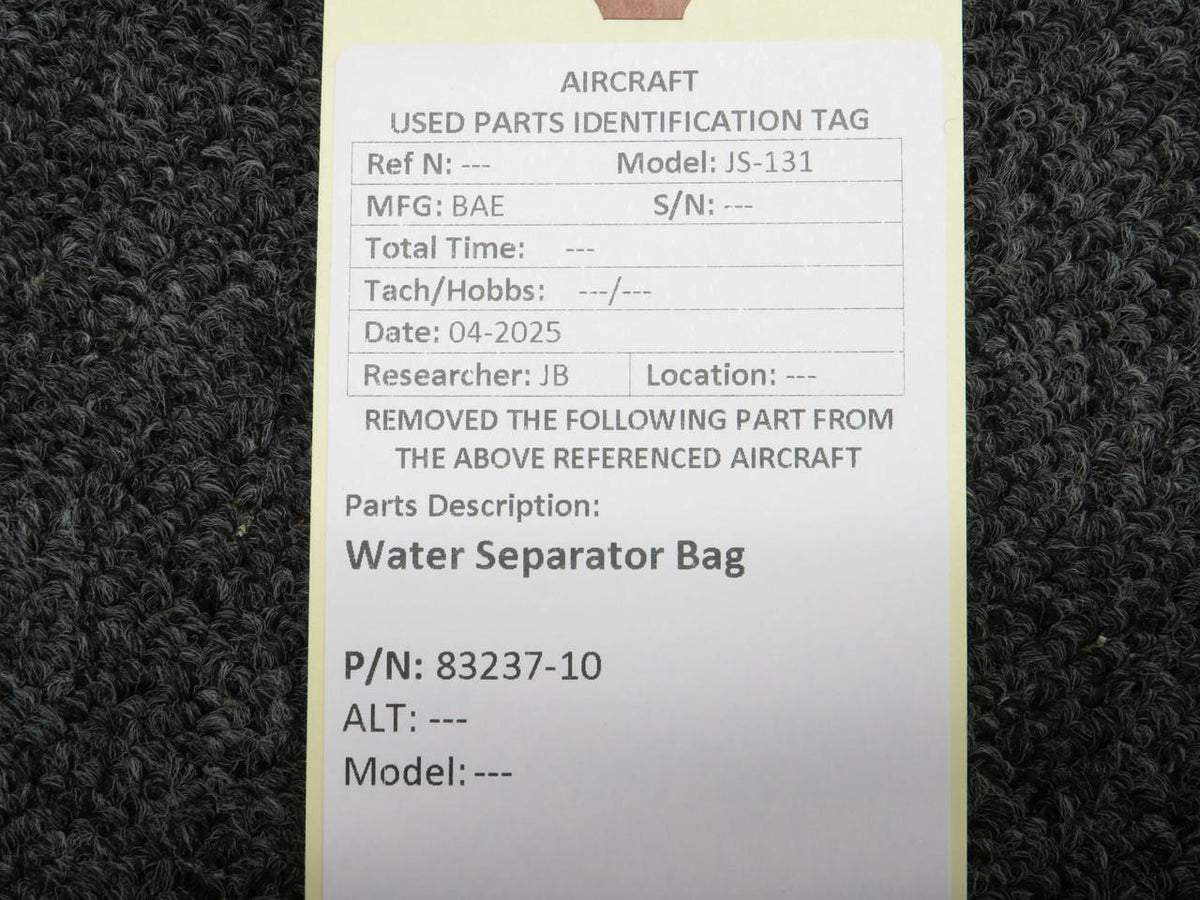 BAE 83237-10 BAE JS-131 Water Separator Bag