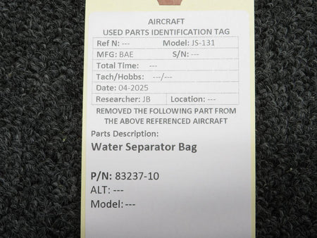 BAE 83237-10 BAE JS-131 Water Separator Bag