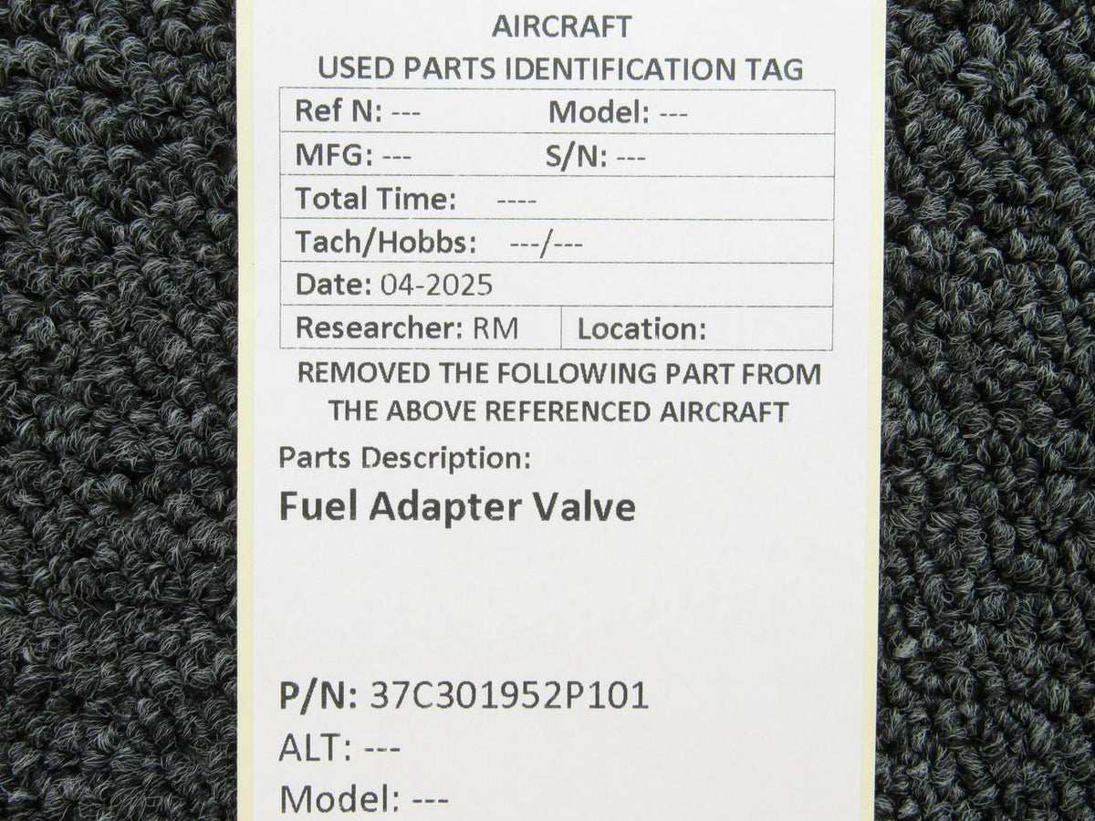 No Brand 37C301952P101 Fuel Adapter Valve
