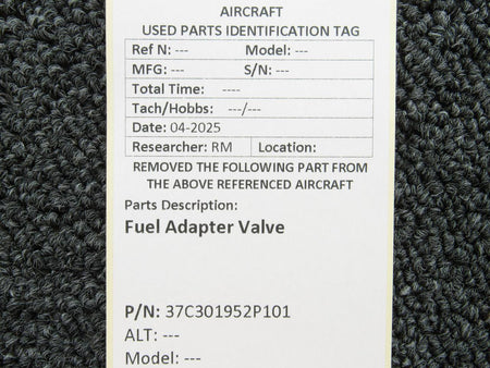 No Brand 37C301952P101 Fuel Adapter Valve