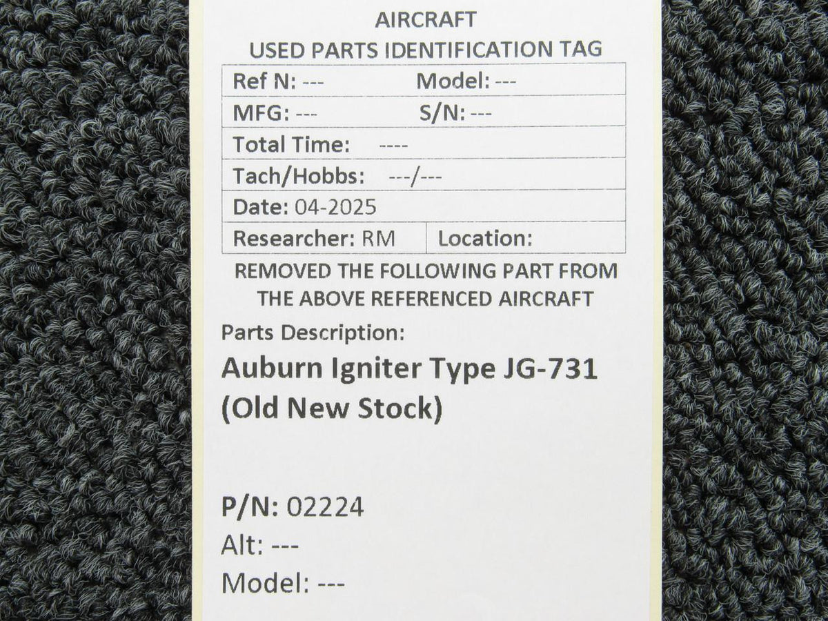 Auburn Ignition Products 02224 Auburn Igniter Type JG-731 (New Old Stock)