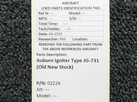 Auburn Ignition Products 02224 Auburn Igniter Type JG-731 (New Old Stock)