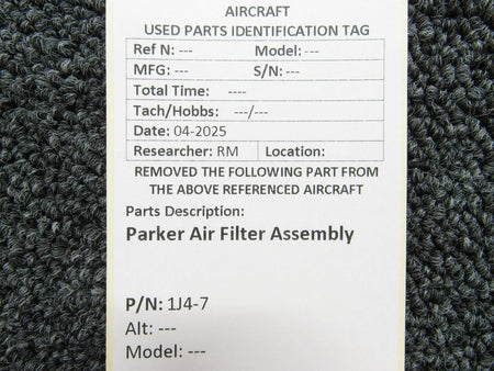 Parker 1J4-7 Parker Air Filter Assembly
