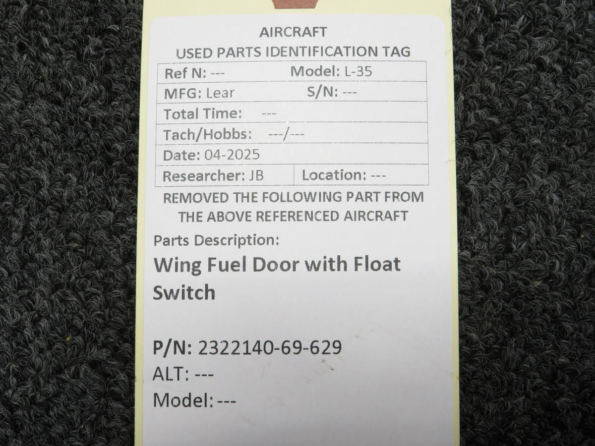 LearJet 2322140-69-629 Lear 35 Wing Fuel Door with Float Switch