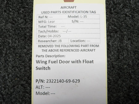 LearJet 2322140-69-629 Lear 35 Wing Fuel Door with Float Switch