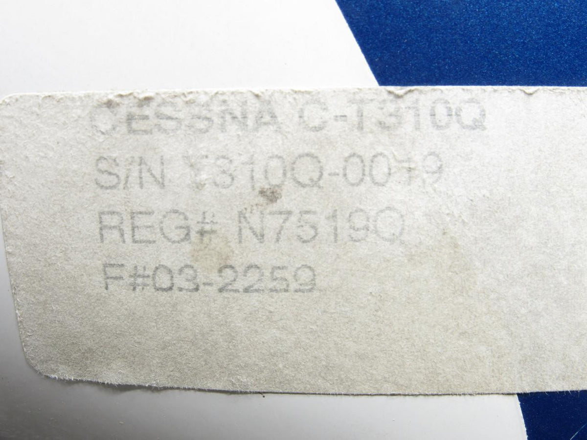 Cessna Aircraft Parts 0823411-216 Cessna T310Q Tip Tank Nose Cap Assembly RH