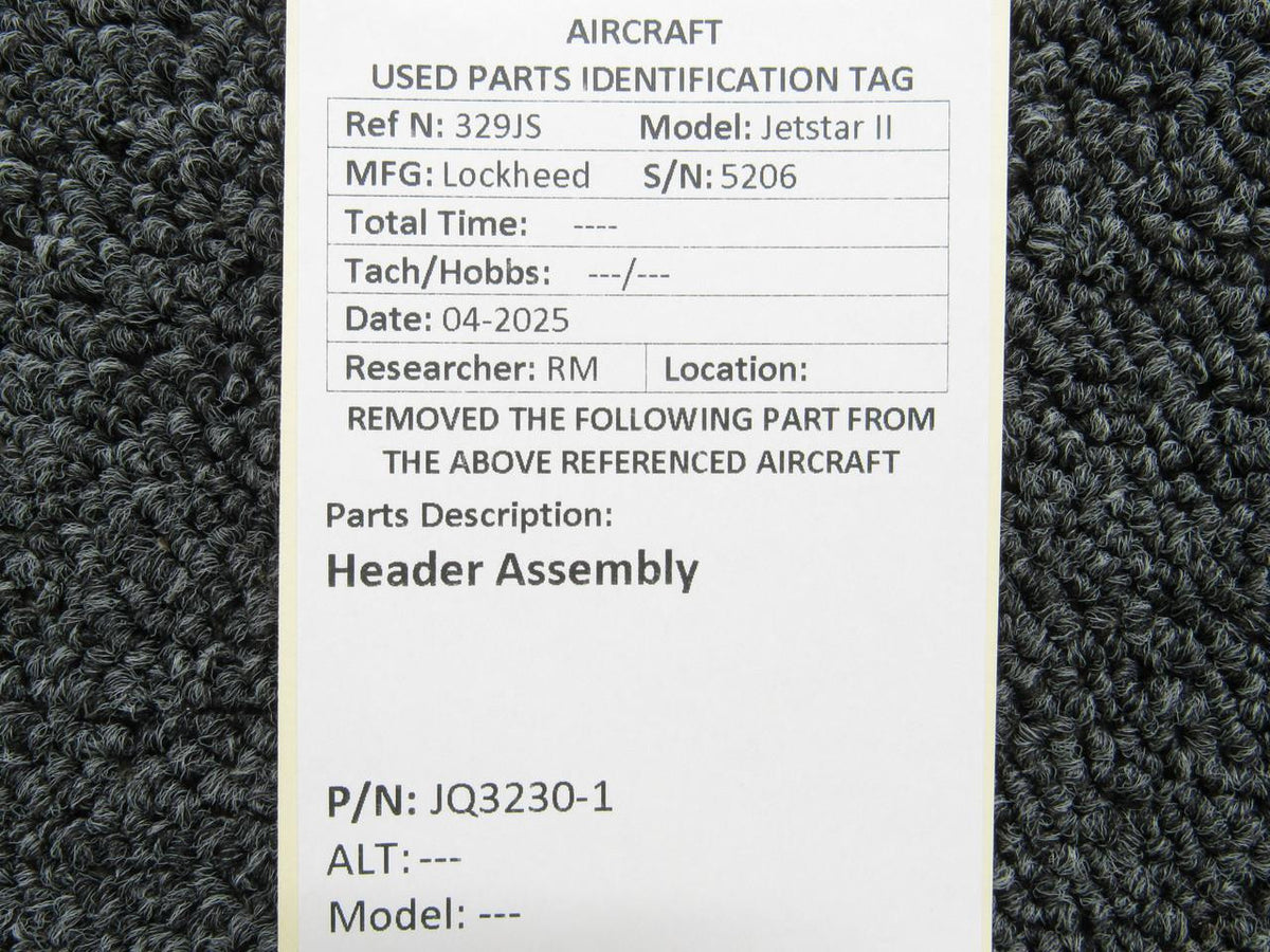 Jetstar JQ3230-1 Jetstar II Header Assembly