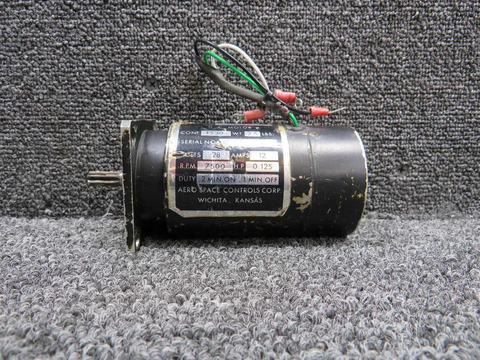9910055-1 Aero Space Controls DC Flap Motor (Volts: 28, Amps: 12, Rpm: 7500)