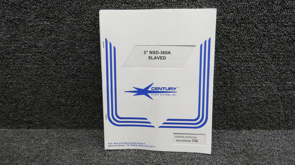 735 Century Flight Systems NSD-360A Slaved Bulletin Booklet