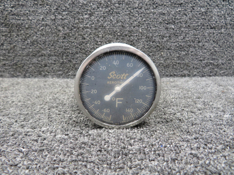 1585-5-16 Scott Aerotherm Outside Air Temperature Gauge Assembly (Cloudy Face)