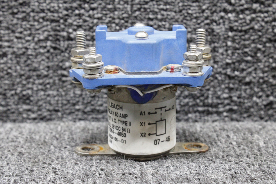 7064-4653 (Alt: MS24166-D1) Leach Relay (Volts: 28) (Amps: 50) (Core)