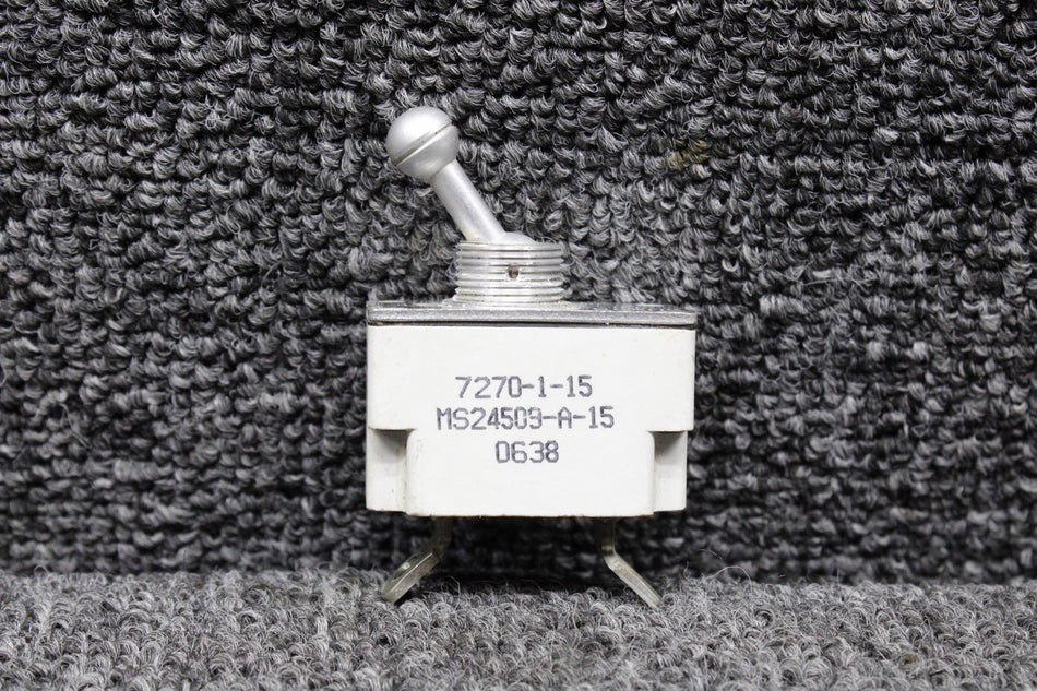 7270-1-15 (Alt: MS24509-A-15) Klixon Breaker Toggle Switch (Core)