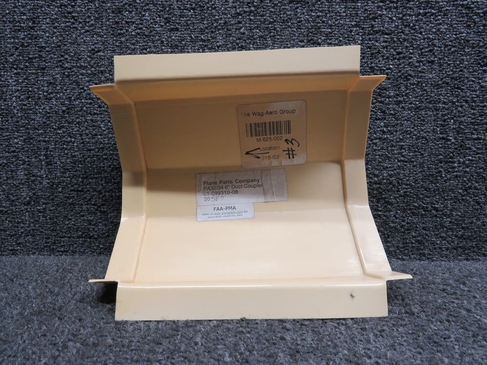 01-099310-08 Plane Parts Piper PA32-PA34 6” Duct Coupler