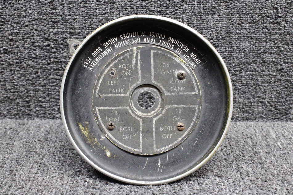 0511167-12, 0511198, 0511190 Cessna 172D Fuel Selector Placard Assembly