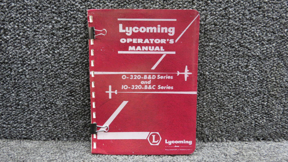 60297-6 Lycoming O-320-B&D and IO-320-B&C Series Operator’s Manual (7th Edition)