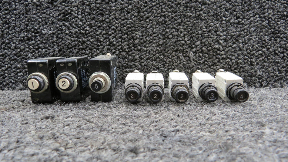 7277-2-2, W58-XC4C12A Piper PA30 Circuit Breaker Set of 8