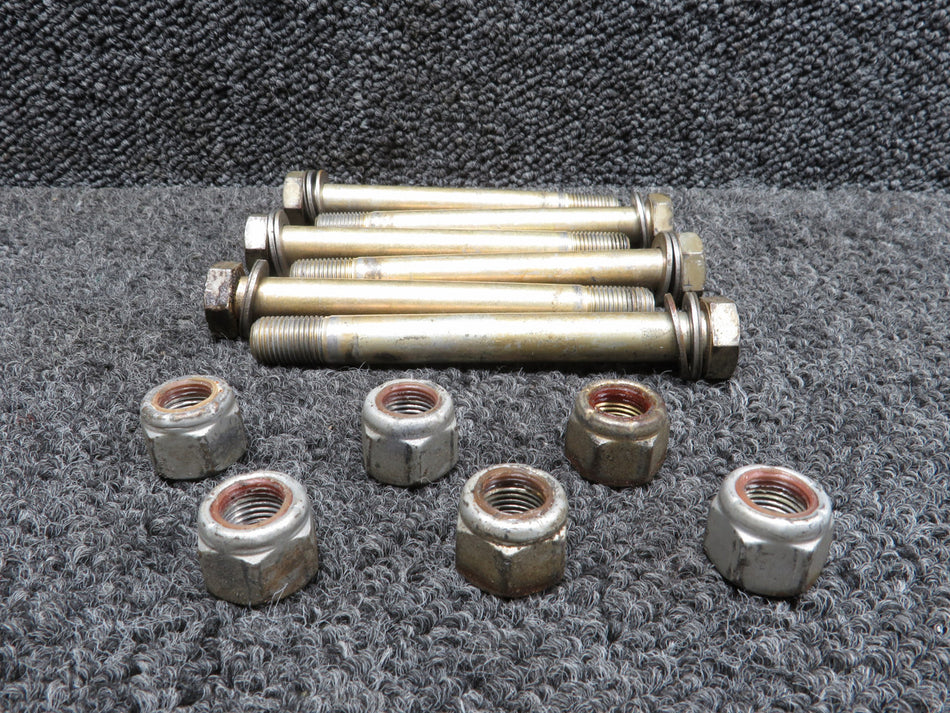 Cessna 172A Propeller Bolts with Nuts, Set of 6 (4.75”)