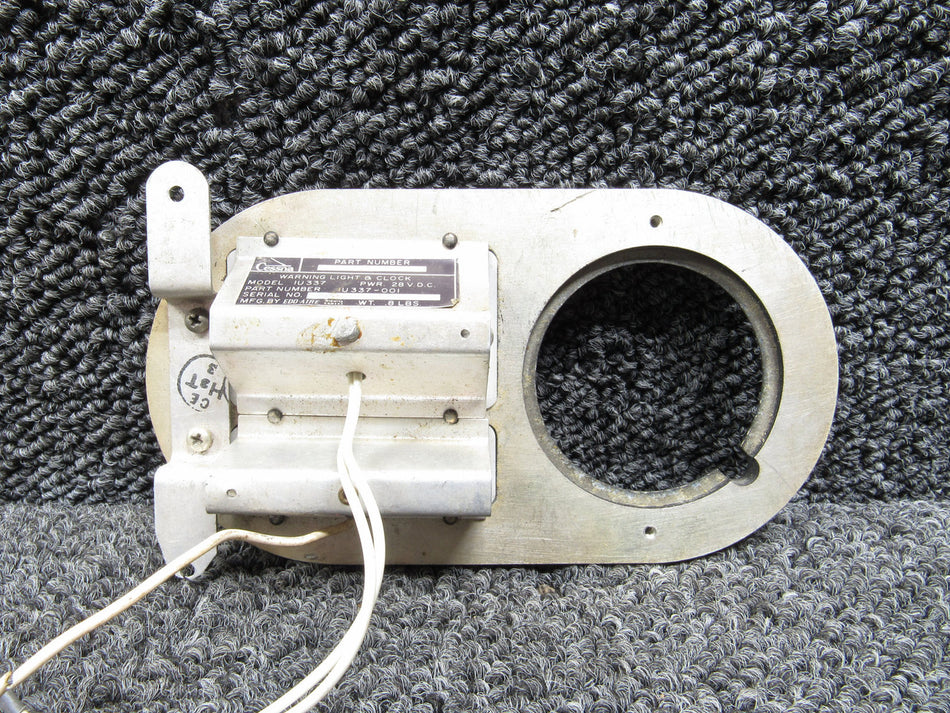 IU337-001 Cessna IU337 Warning Light and Clock Assembly (No Clock)