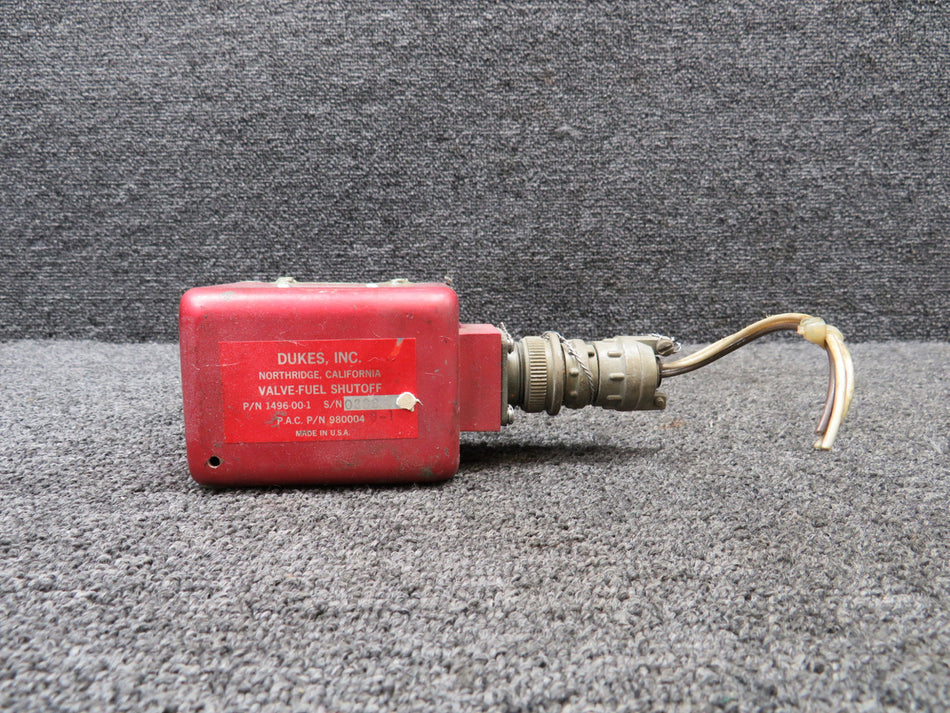 1496-00-1 (Alt: 980004B-1) Dukes Fuel Shut-Off Valve Assembly