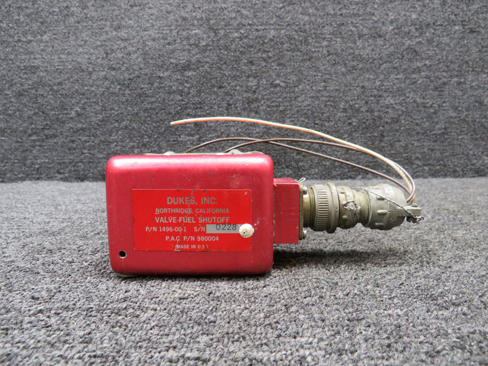 1496-00-1 (Alt: 980004) Dukes Fuel Shut-Off Valve Assembly