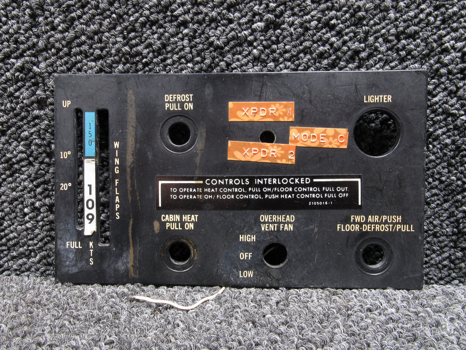 2113028-3 Astronics Corp Defrost and Cabin Heat Pull Wing Flap Panel