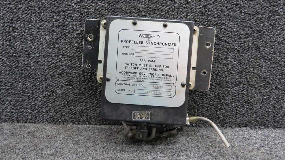 213350, 50-960078-9 Woodward Propeller Synchronizer with Mounting Brackets