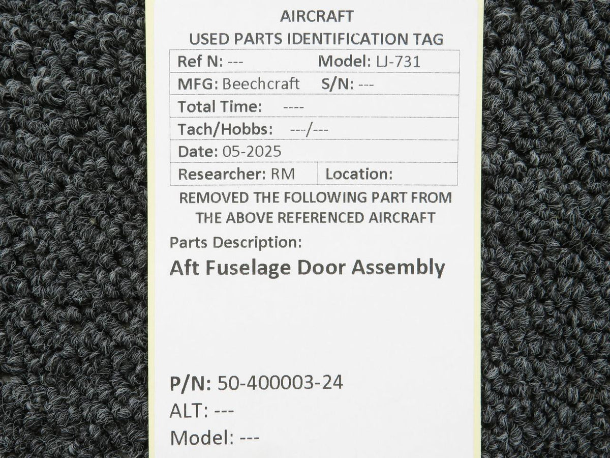 Beechcraft Parts 50-400003-24 Beechcraft LJ-731 Aft Fuselage Door Assembly