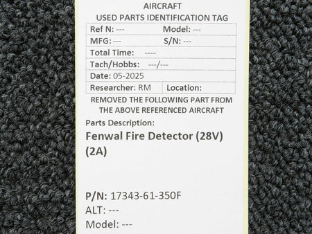 Fenwal 17343-61-350F Fenwal Fire Detector (28V) (2A)