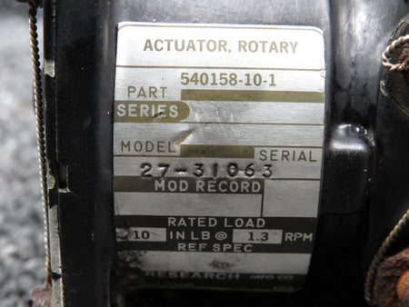 Airesearch 540158-10-1 Airesearch Rotary Actuator Assembly with Motor and Valve