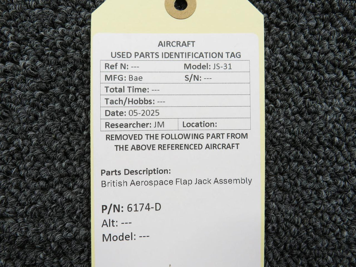 British Aerospace 6174-D British Aerospace Flap Jack Assembly