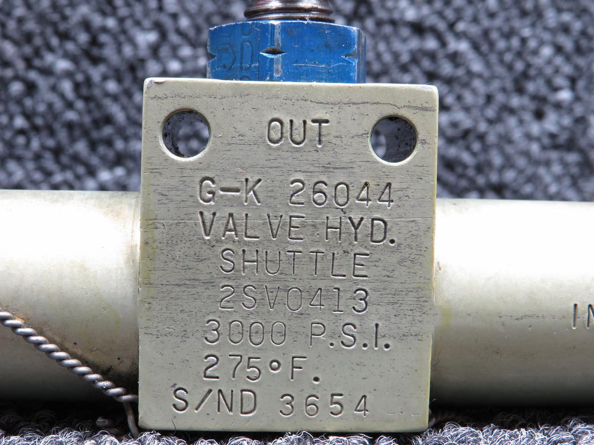 Gates Learjet 2380114-1, G-K 26044 Gates Learjet 35A Hydraulic Shuttle Valve with Fuse