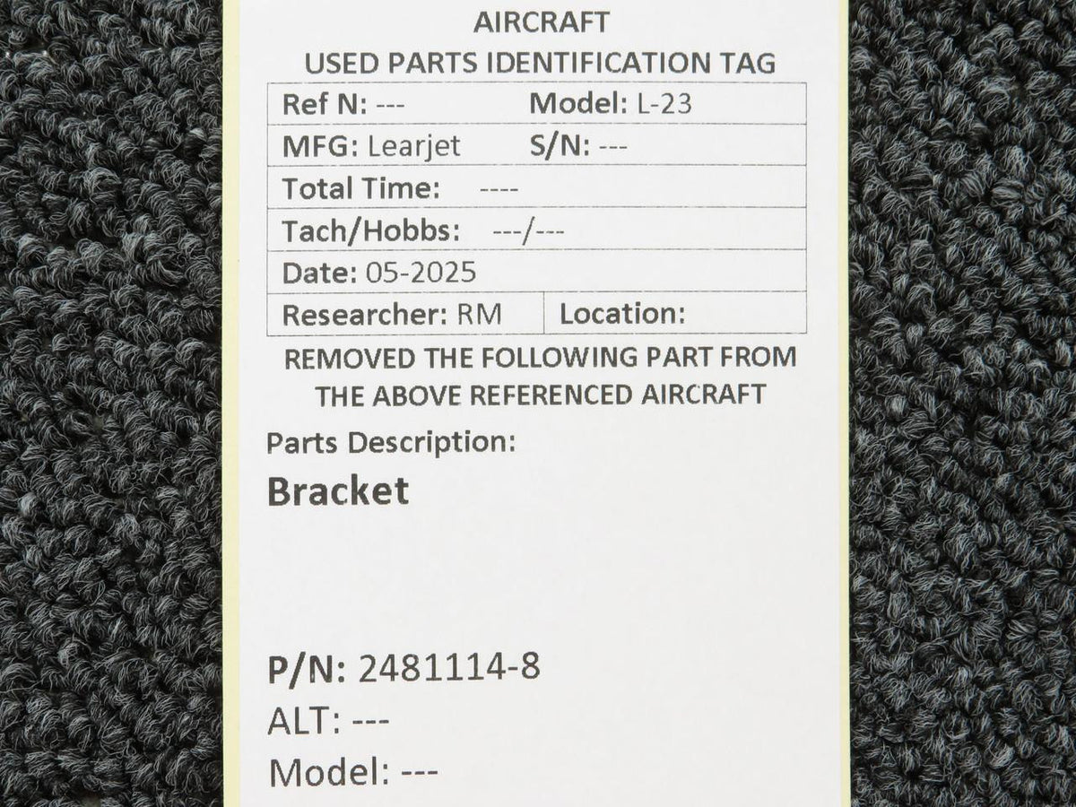 LearJet 2481114-8 Learjet L-23 Bracket