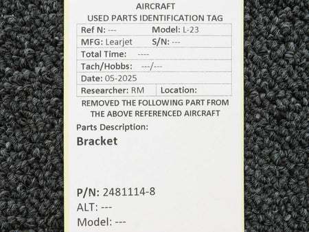 LearJet 2481114-8 Learjet L-23 Bracket