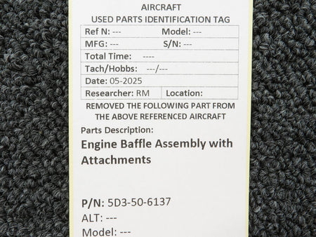 No Brand 5D3-50-6137 Engine Baffle Assembly with Attachments