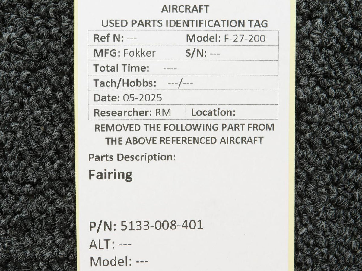 Fokker 5133-008-401 Fokker F-27-200 Fairing