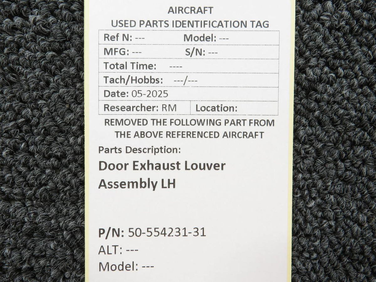 No Brand 50-554231-31 Door Exhaust Louver Assembly LH