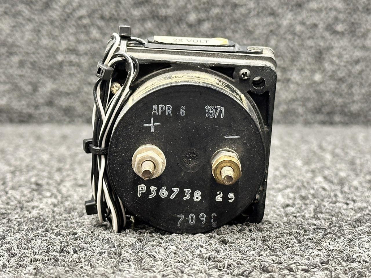 Aircraft Instrument and Development 12B100-1 (Alt: 96-384053-1) Aircraft Inst Load Meter Indicator (Lighted, 28V)