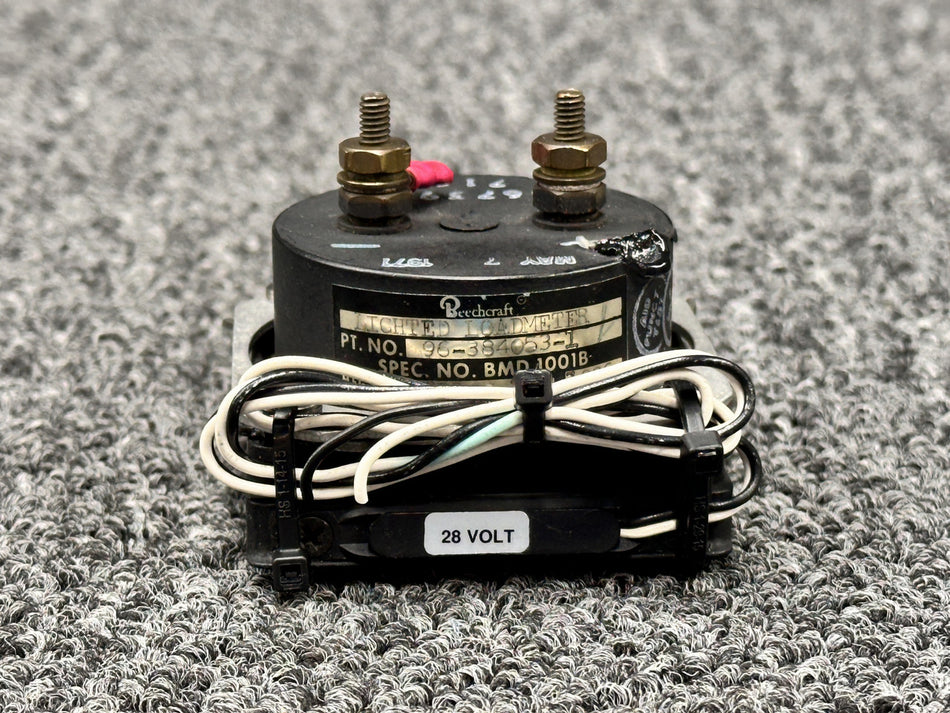 12B100-1 (Alt: 96-384053-1) Aircraft Inst Load Meter Indicator (28V, Lighted)