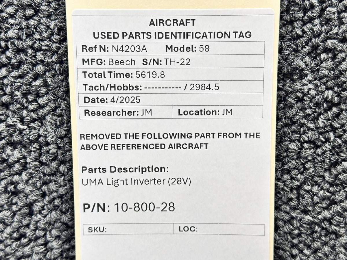 UMA 10-800-28 UMA Light Inverter (28V)