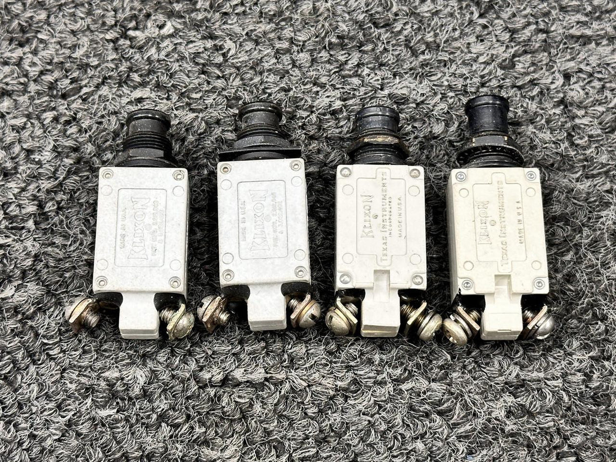 Klixon 7277-2-3, 7277-5-3 Klixon Circuit Breakers (Set of 4)